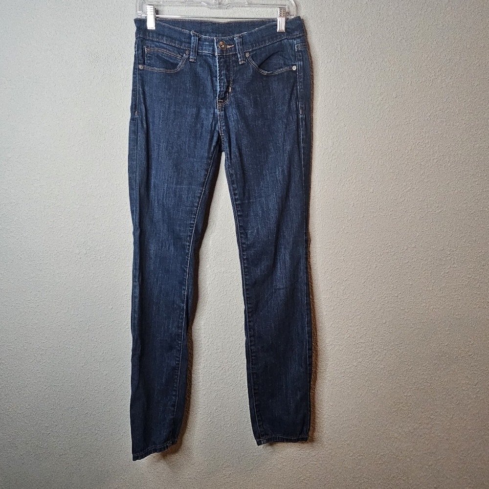 JCP Womens 28/6 Skinny Jeans Blue Super Soft Premium Denim Dark Wash Mid‎ Rise
